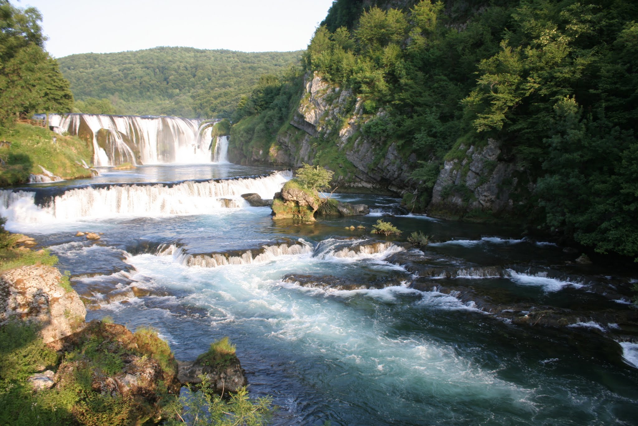 Bihać city on the Una river - historic architecture and starting point for Una National Park rafting adventures